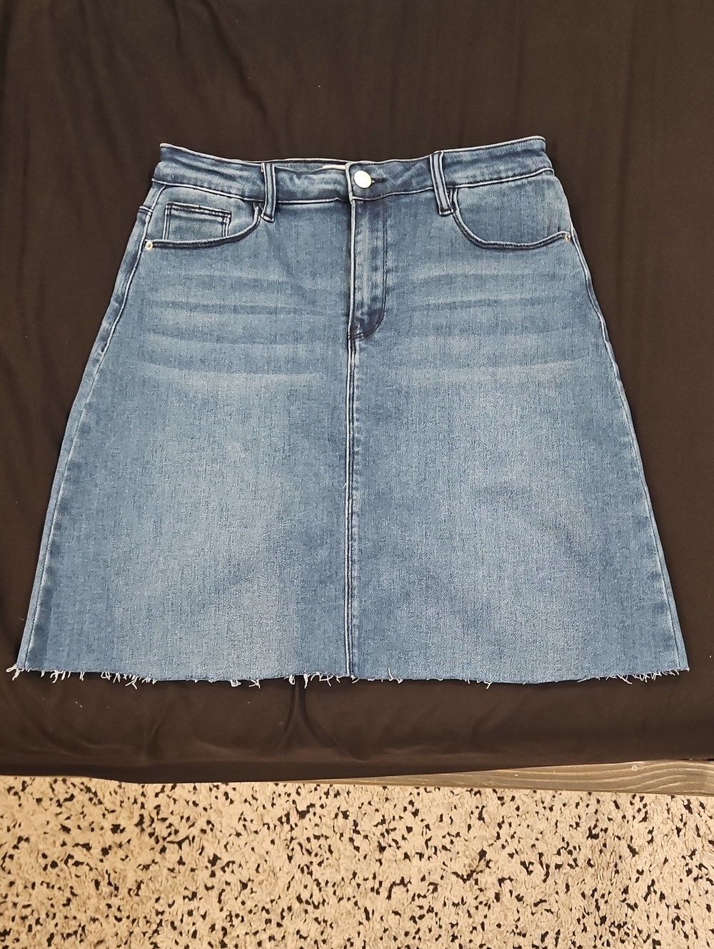 Light Blue Denim A-Line Skirt